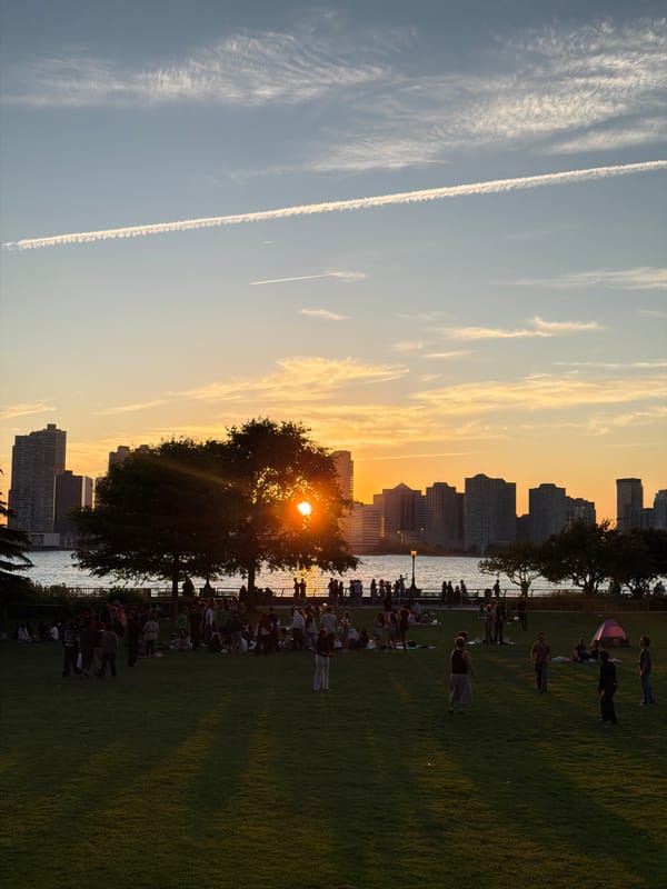 Sunset over the East River from Long Island City
