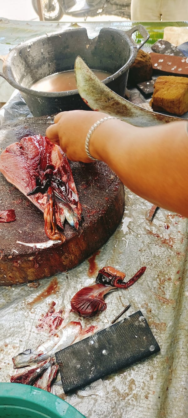Morning seafood market activity documented in Lhokseumawe Indonesia