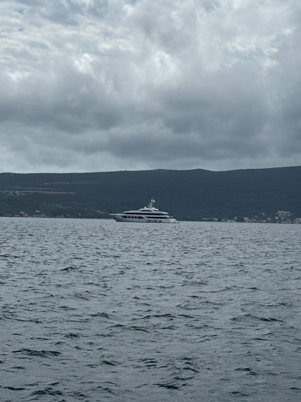 Cloudy day at Tivat marina with docked yachts documented
