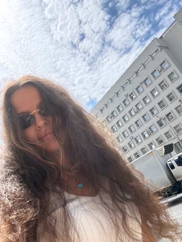 Summer morning in Moscow: city streets and a charming library