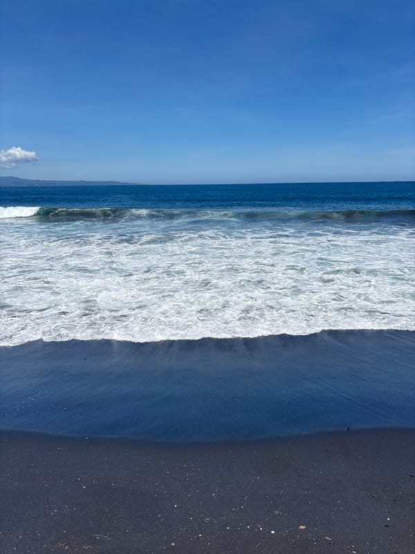 Early morning beach documentation in Blahbatuh, Indonesia