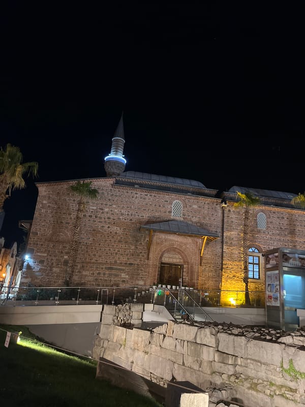 Nighttime heritage tour documented in historic Plovdiv, Bulgaria