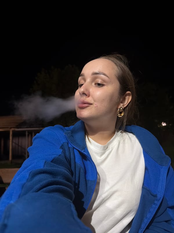Woman documents evening social gathering in Chaikovsky, Russia