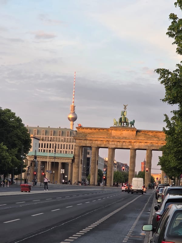 Brandenburg Gate and TV Tower photographed in Berlin