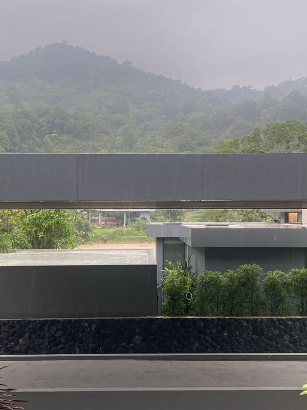 Early morning rain documented at Choeng Thale resort complex