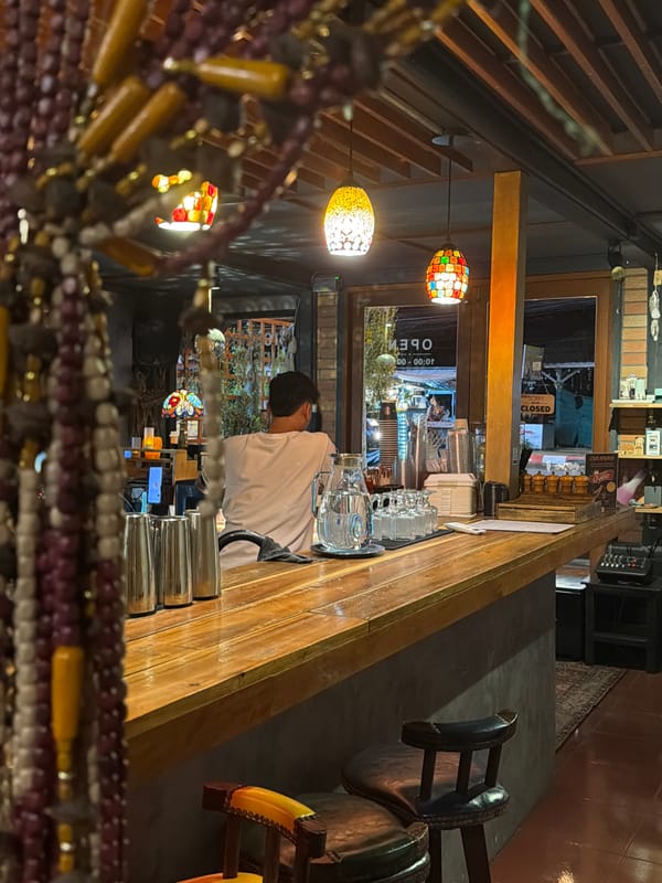 Bar interiors and stormy night skies in one afternoon