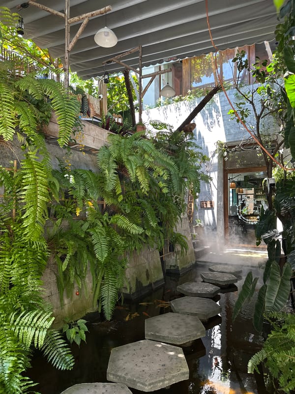 Koi pond café in Nha Trang serves up a lush breakfast setting