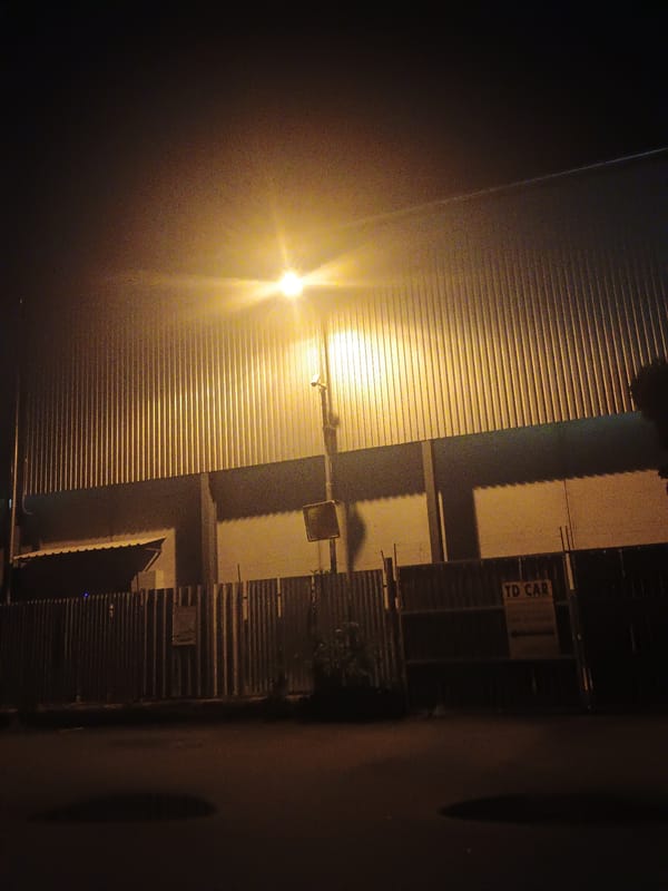 Nighttime photography session documents urban Kroměříž scenes over 12 minutes