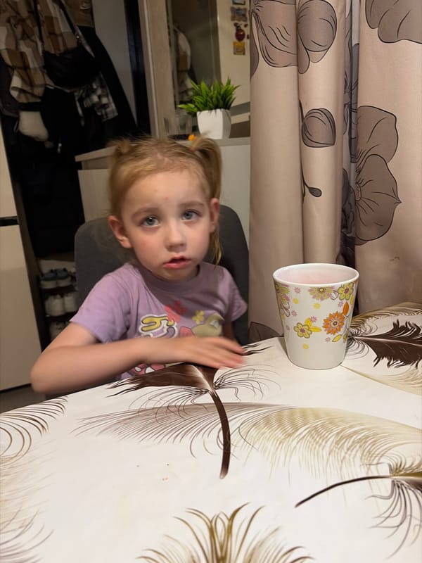 Quiet family afternoon at home in Tambov, Russia