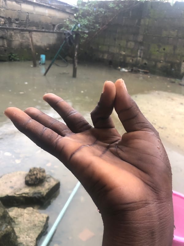 Post-rain street scenes and everyday objects in Ado, Nigeria