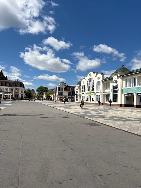 Noginsk city center tour along the Klyazma riverfront