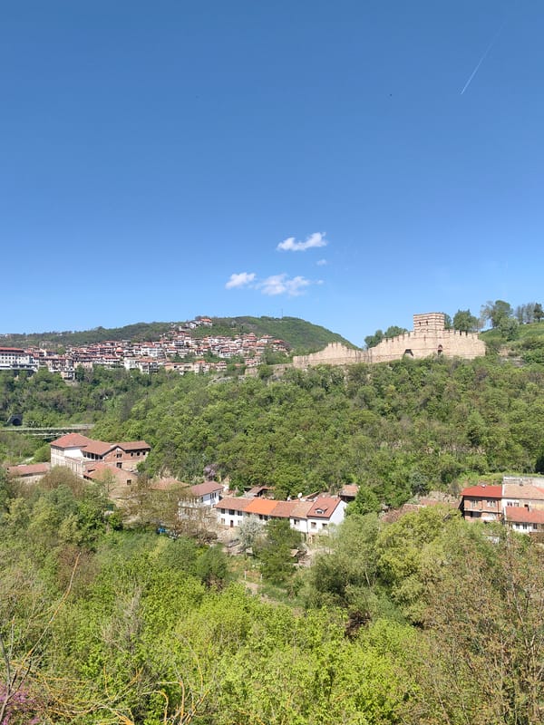 Morning view captured of Tsarevets Fortress in Veliko Tarnovo