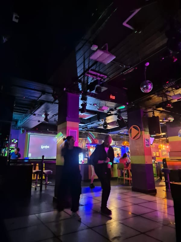 Late night entertainment captured at Cardiff nightclub