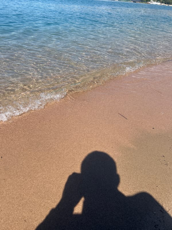 Quiet morning at Lake Issyk-Kul's Cholpon-Ata shore