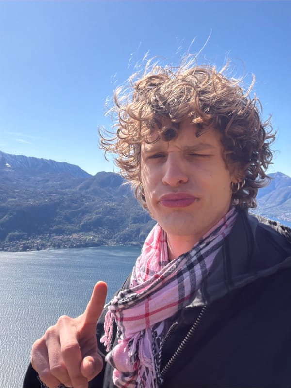 Visitor captures selfies and scenic views at Lake Como