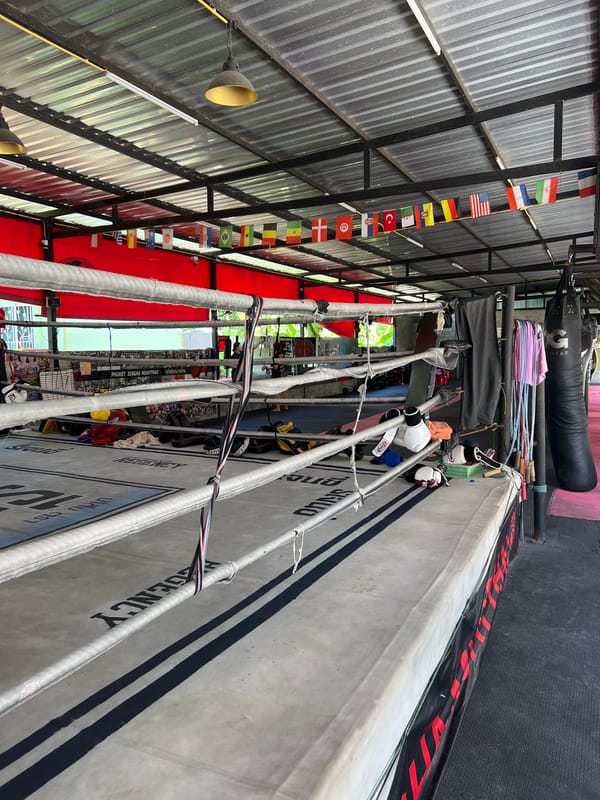 Boxing gym morning meets backyard BBQ in Chalong
