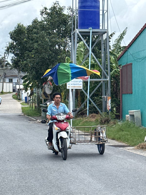 Cloudy morning street scenes from Rawai, Thailand
