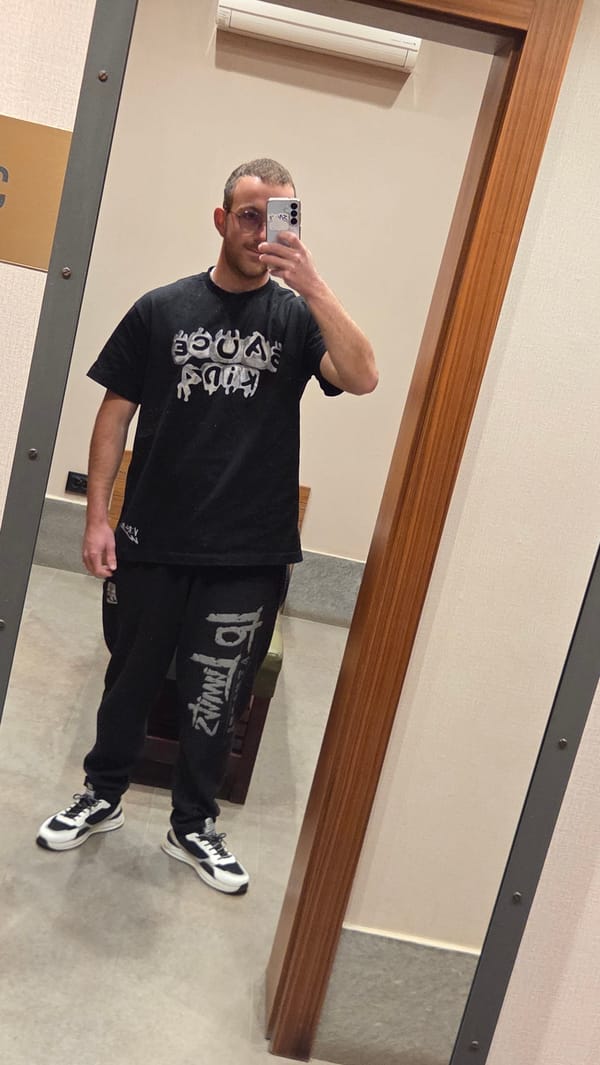 Man Takes Mirror Selfie Indoors Early Morning Hours
