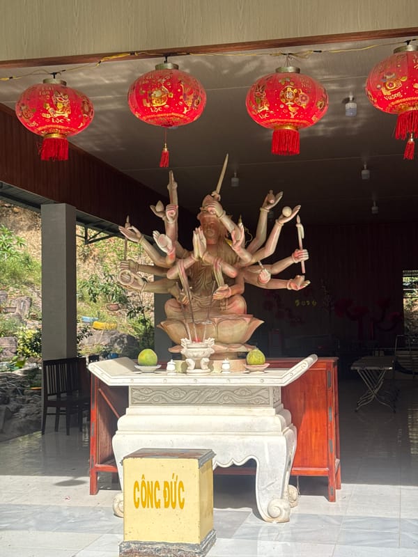 Temple visit documented at Quan Am Tinh Vien, Vietnam