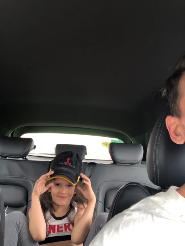 Back seat moments and highway construction near Saint Petersburg