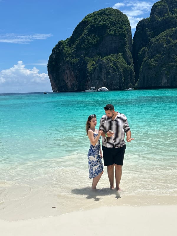 Beach day at Ao Nang with photos and warning flag