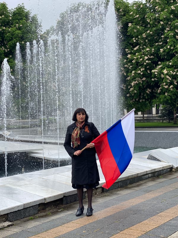 Immortal Regiment commemoration held in Pleven, Bulgaria with flags