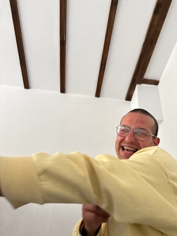 Man photographed in modern building interior, Razgrad Bulgaria