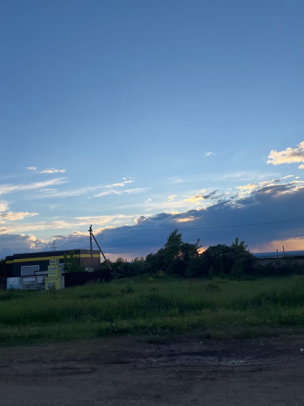 Evening sky and sunset documented in Chaikovsky, Russia