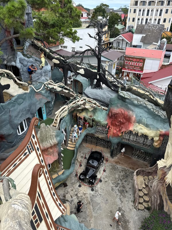 Tourist documents Vietnam's famous Crazy House from multiple angles