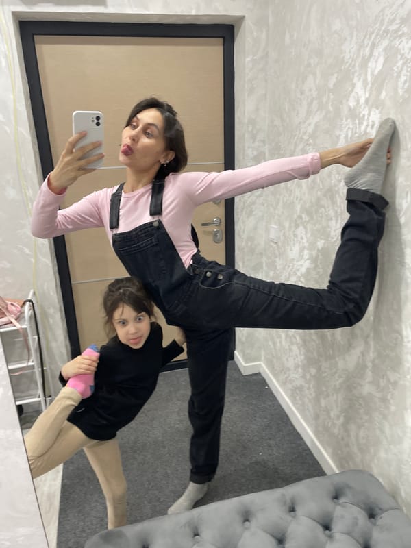 Mother and child share playful photo session in Izhevsk