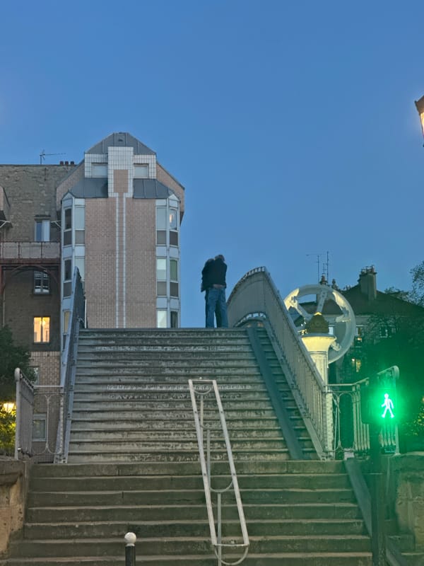 Evening canal scenes captured across Paris during sunset hour