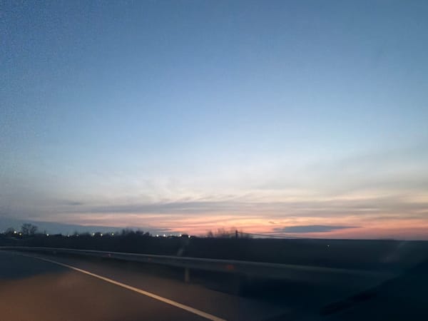 Driver captures highway view near Radovan, Romania