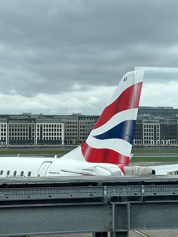 Morning travel activities at London City Airport