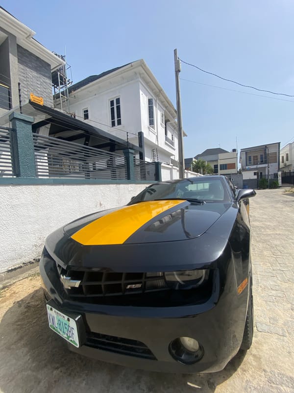 Black and yellow Camaro spotted parked in Lagos