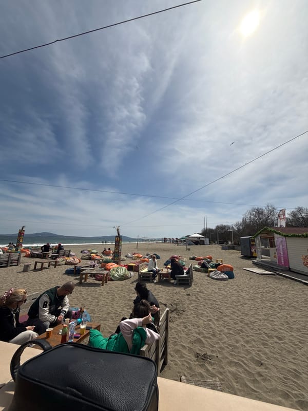 Beachgoers enjoy casual Friday morning at Burgas seaside venue