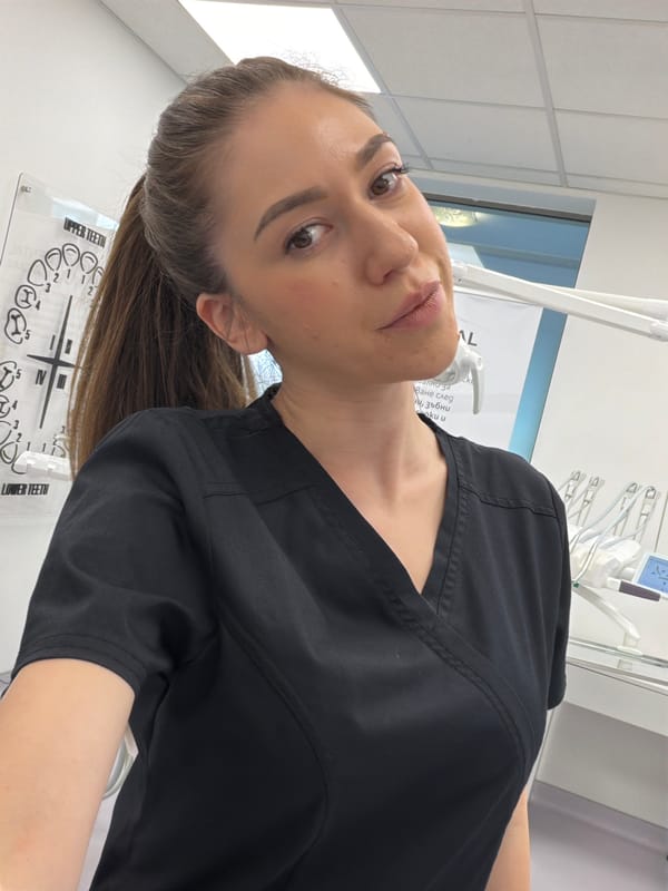 Downtime at a Sofia dental clinic, mid-afternoon in June