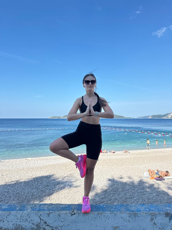 Outdoor workout session along the Montenegro coast