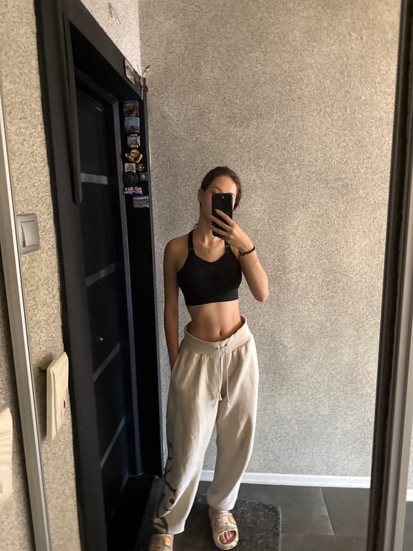 Mirror selfie session at home in Sofia
