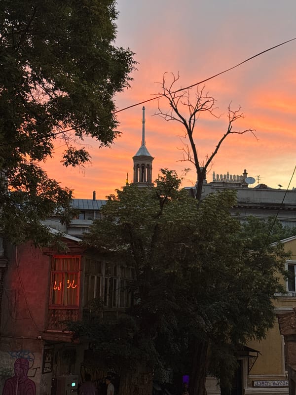 Tbilisi at golden hour: streets, domes, and dusk light