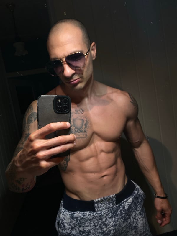 Man takes selfie in dark room in Pleven