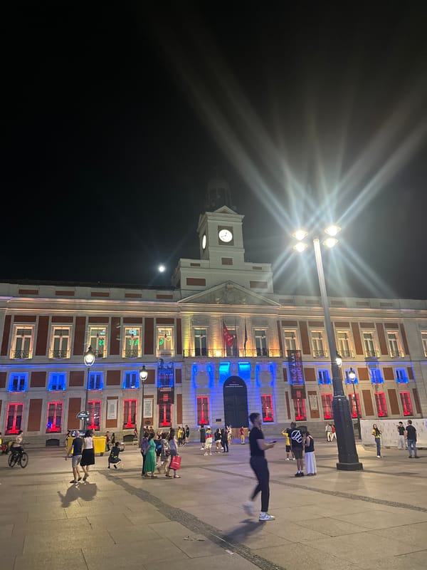 Puerta del Sol buzzing on a summer Saturday night