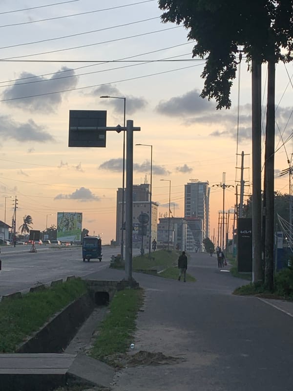 Dar es Salaam streets at golden hour, buildings and daily movement