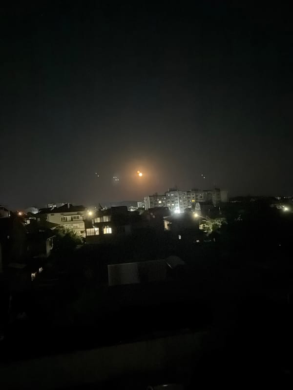 Summer evening in Burgas: city lights and fresh cherries