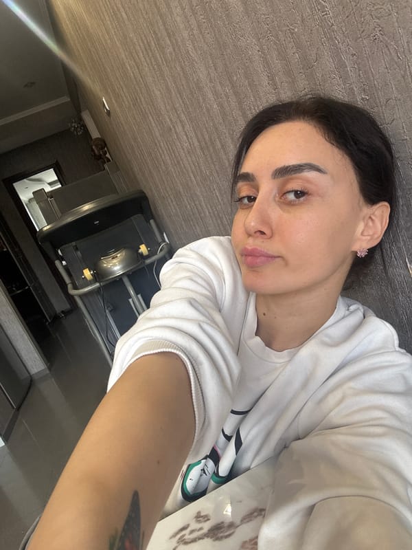 Woman documents afternoon selfies and baking in Tbilisi home