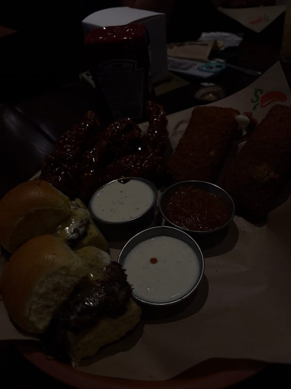 Late-night dining at Chili's restaurant in Puebla, Mexico