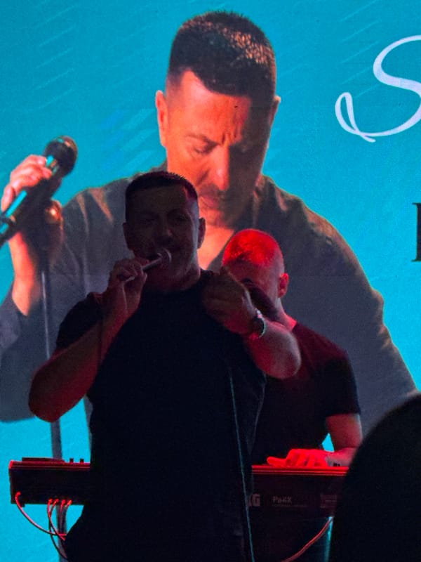 Slaven Đukanović live on stage in Podgorica, Montenegro