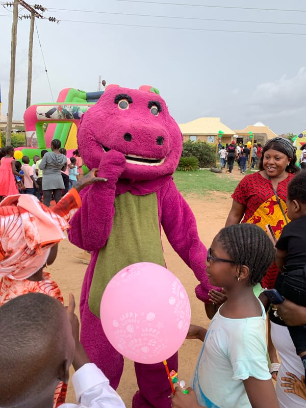 Children's carnival event with rides and entertainment in Jos