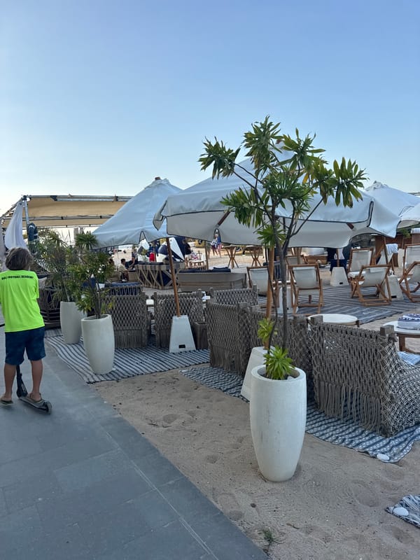 Lazy beach morning along the Kuta Selatan coastline