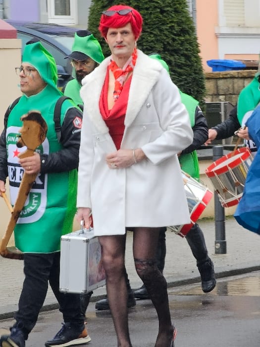 Carnival parade brings costumed celebration to Schifflange, Luxembourg