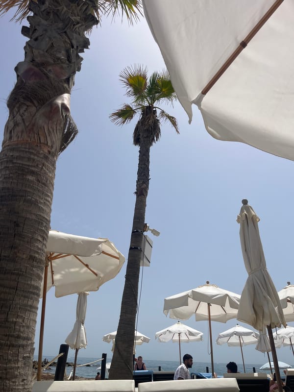 Lazy afternoon on a Marbella resort beach